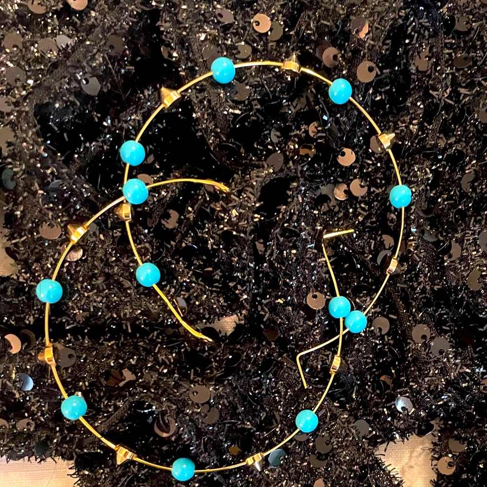 Stella and dot Madison turquoise earrings